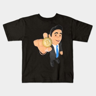 3D Bitcoin Investor Kids T-Shirt